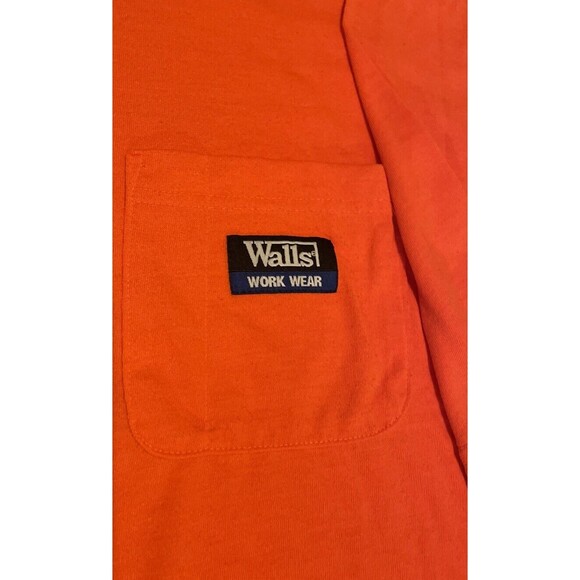 Walls Work Wear T Shirt XXL Safety Orange - Picture 3 of 5